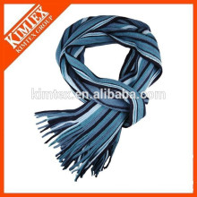 Оптовые зимние теплые мягкие мужские полосатые трикотажные шарфы